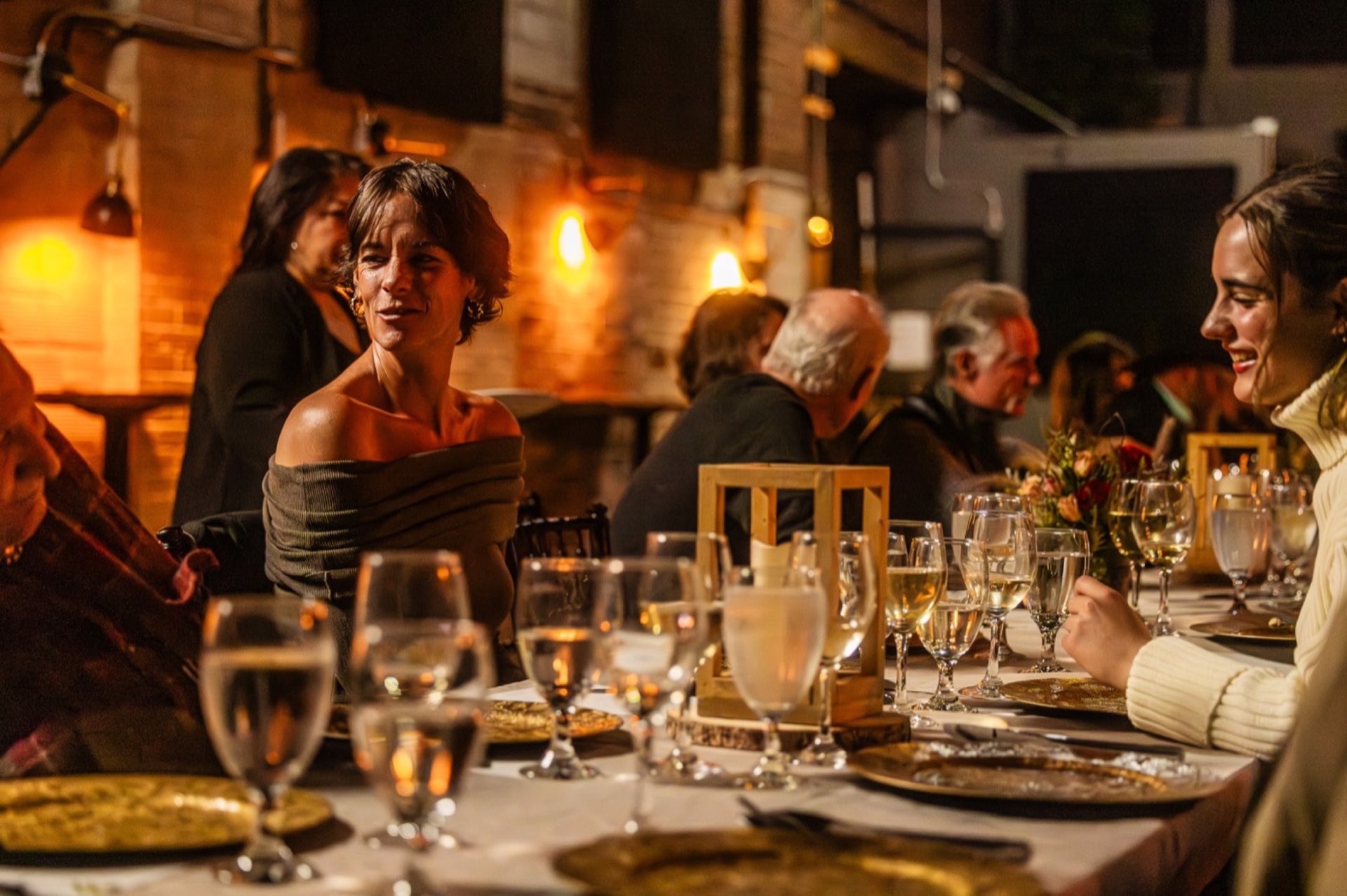 Community dining scene representing Native American food storytelling in Wyoming